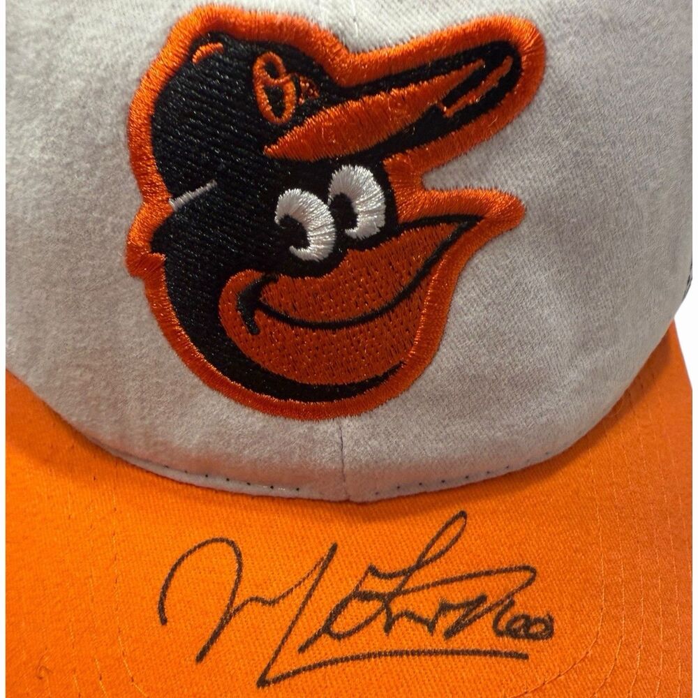 Baltimore Orioles Snapback Hat Cartoon Bird Logo Signed Mychal Givens Brim Cap - Picture 10 of 12